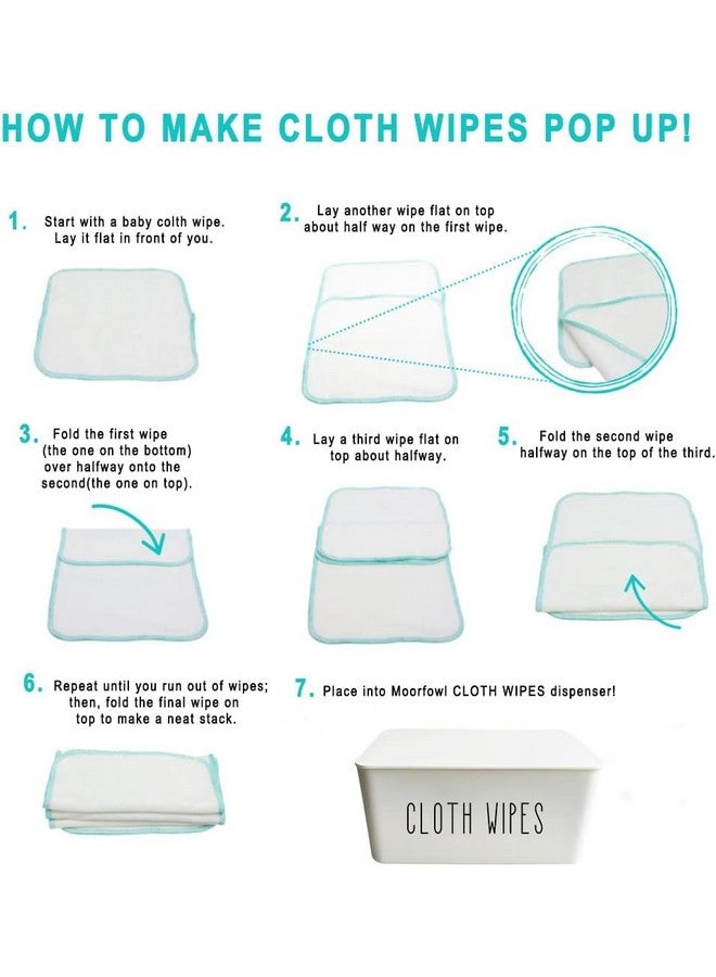 Moorfowl Cloth Wipes Dispenser, 8.2L x 4.9W x 3.9H inches, Cloth Baby Diaper Wipes Container for Homemade Reuseable Baby Essential, Black - Image 2