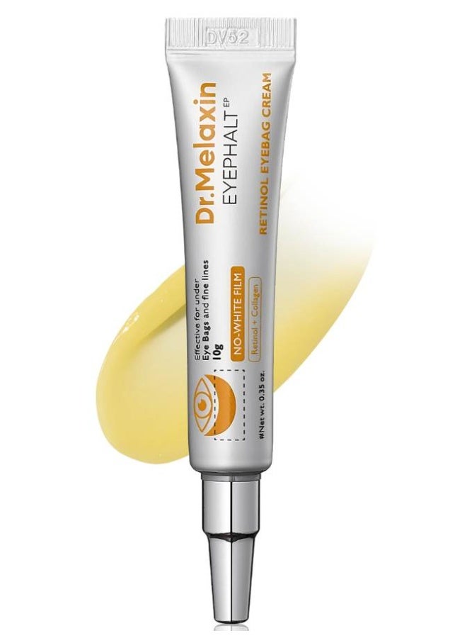 Dr. Melaxin Retinol Eyebag Cream – targeted retinol eye bag cream to visibly de-puff, smooth fine lines, and brighten the look of dark circles; lightweight, fast-absorbing under-eye treatment that hydrates, firms the eye contour, and refreshes tired eyes; suitable for all skin types; fragrance-free - Image 1