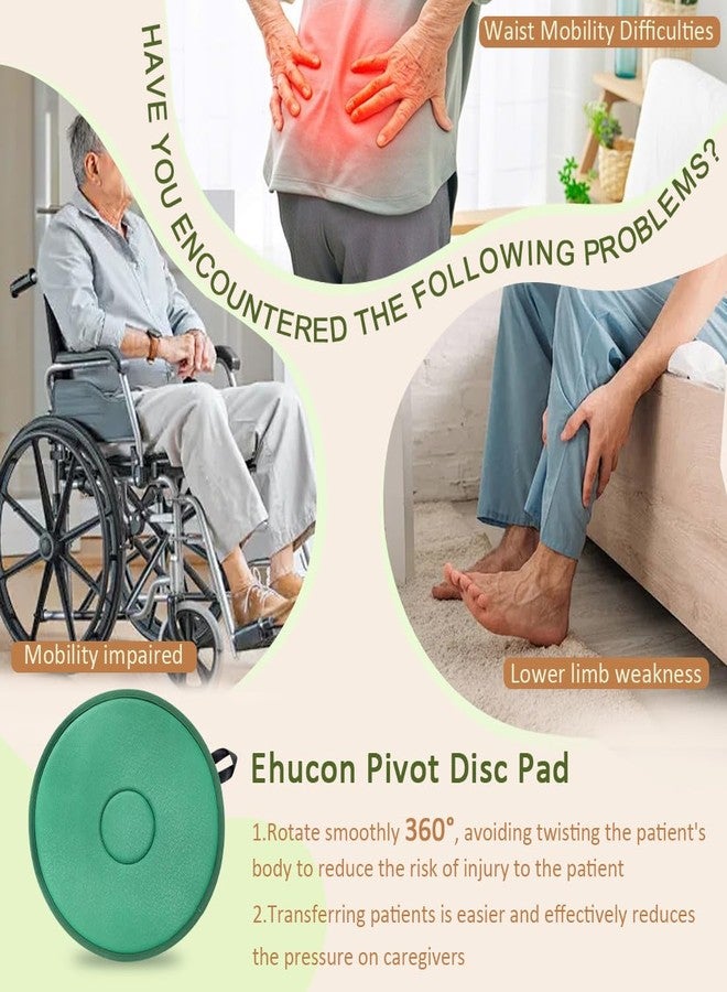 Ehucon Pivot Disc and Patient Transfer Board-Turning Devices for Elderly and Disabled,Pregnant Woman,Slide Boards Aid,Swivel Cushion 360 Degree Rotating Seat Cushion for Direction Change 15.7"Dia - Image 2