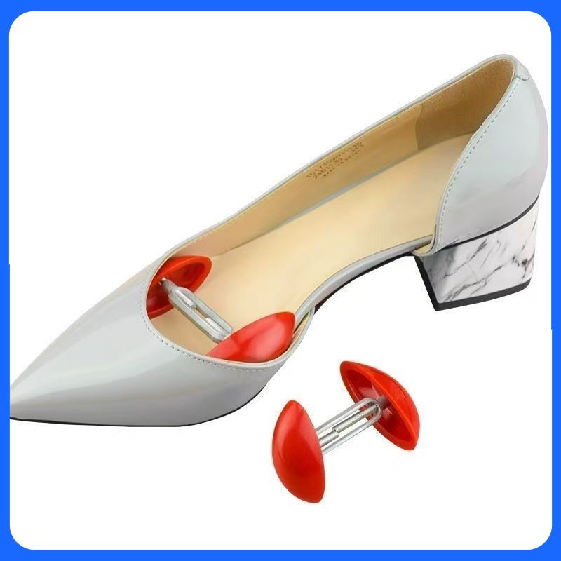 Adjustable Mini Shoe Stretcher Shaping Plastic Eco-Friendly Shoe Expander Red 2PCS - Image 1