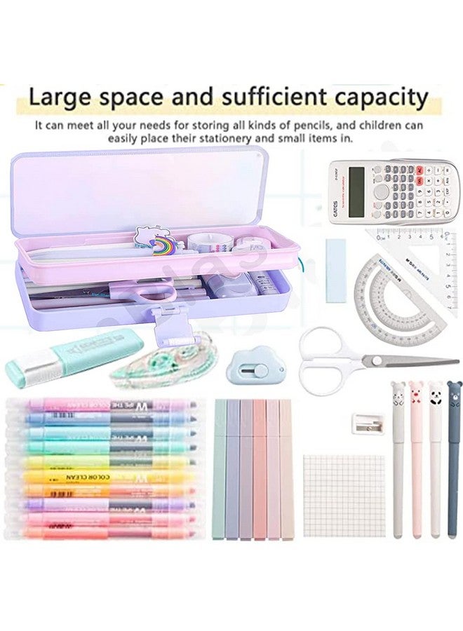 فنبلاست صندوق أقلام بلاستيكي من فن بلاست للأطفال بتصميم ديناصور فضائي فاخر للأولاد والبنات، مجموعة منظم أقلام ثابتة للبنات/هدية عيد ميلاد/هدية إرجاع (ديناصور فضائي) - متعدد الألوان - Image 3