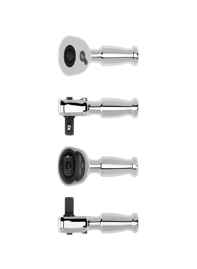 TEKTON 3/8 Inch Drive x 3 Inch Quick-Release Small Body Stubby Ratchet | SRH11503 - Image 2
