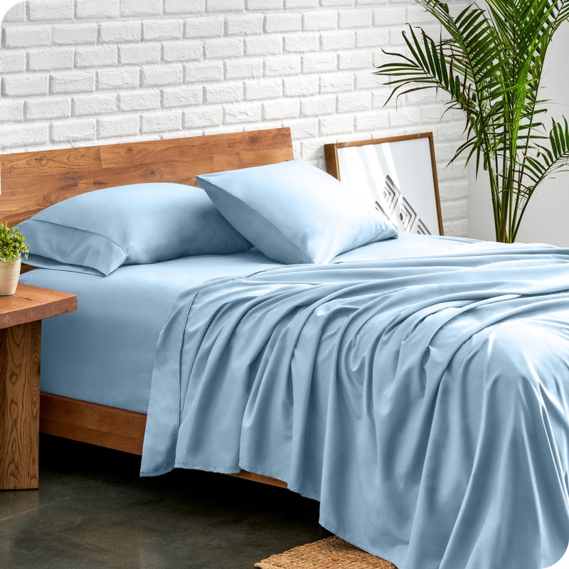 Bare Home California King Sheet Set - 1800 Ultra-Soft Microfiber Cal King Bed Sheets - Double Brushed - Deep Pockets - Easy Fit - 4 Piece Set - Bed Sheets (California King, Light Blue) - Image 2