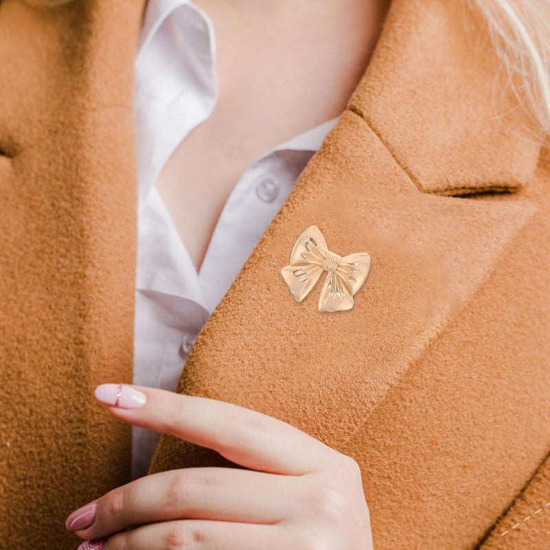 10pcs Metal Bow Sewing Buttons for Coats Sweaters Decorative Clothes Fasteners Gold Large Size for Women’s Cardigans and Jackets - Image 5