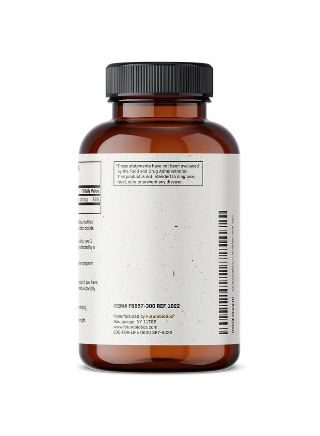 Futurebiotics Vitamin K2 As Mk7 100 Mcg Supports Strong Bones Nongmo 300 Vegetarian Capsules - Image 4
