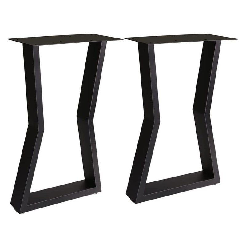 HIRVALL Metal Table Legs 28Height 177Wide Heavy Duty Desk Legs DIY Furniture Legs for Dining TableCoffee TableOffice Desk MShape only Legs - Image 1
