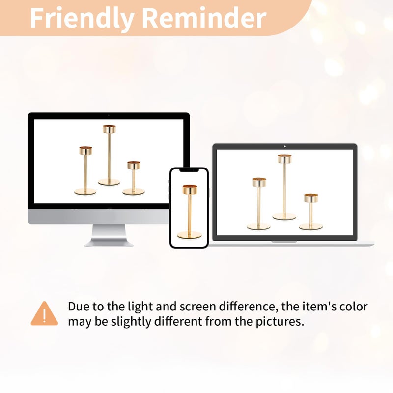 NUPTIO Hurricane Candle Holder for Candlestick: 6 Pcs Gold Taper Candlestick Holders - Tall Modern Candles Stick Decor with Cylinder Shape Cover for Dinner Table Centerpiece - Image 4