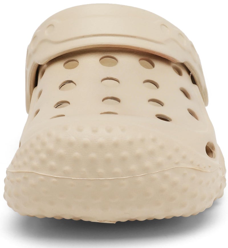 INMINPIN Kids Girls Boys Clogs Garden Shoes Toddler Slides Sandals Children Water Shower Beach Pool Slippers Indoor Outdoor,Toddler 9,Beige - Image 5