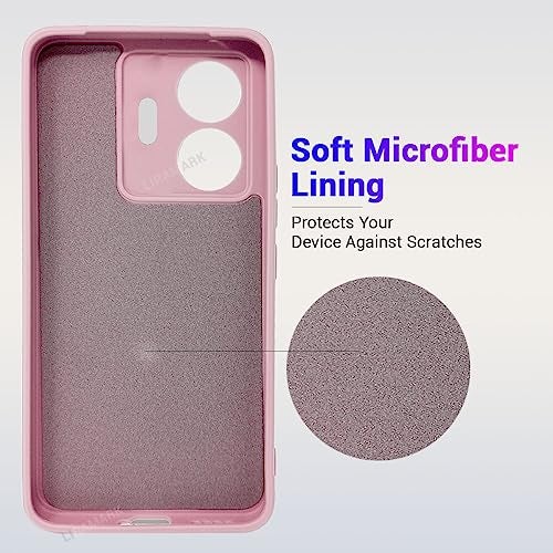 LIRAMARK Silicone Soft Back Cover Case for iQOO Z6 44W / Vivo T1 44W (Silicone Pink) - Image 3