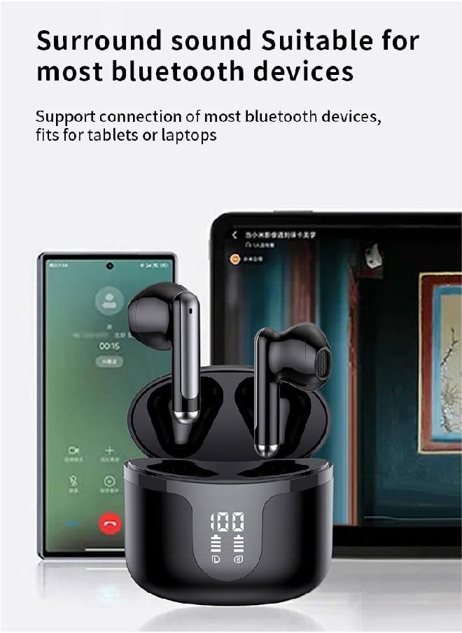 MARCAN True Wireless Stereo Earbuds, Bluetooth Earbuds Touch Control 24h Strong Endurance, Semi-in-Ear Bluetooth 5.3 Headphones,Feather-Like Wearing, Open-Ear Listening, White  - Image 5
