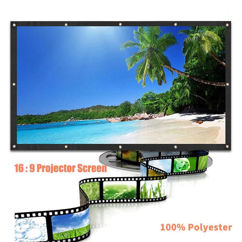 120 Inch 16:9 Foldable Polyester Projection Screen - Lightweight Portable Eye-Care HD Projection Screen for Home Office KTV Conference Room - Image 2