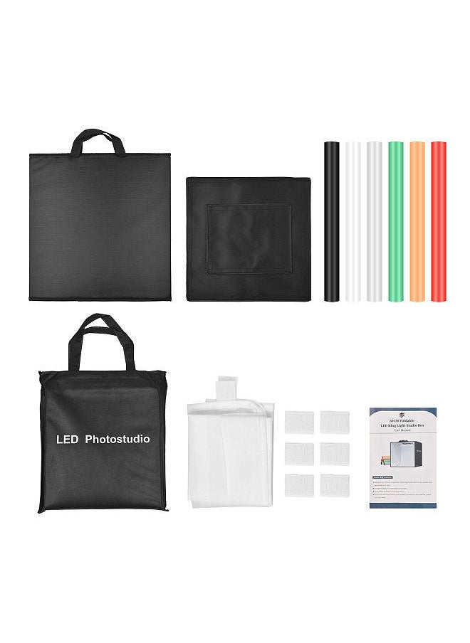 Generic - 40cm/ 16inch Foldable LED Light Tent Portable Tabletop Photo Studio Light Box 128pcs LED Beads Bi-Color Temperature Adjustable Brightness - Image 1