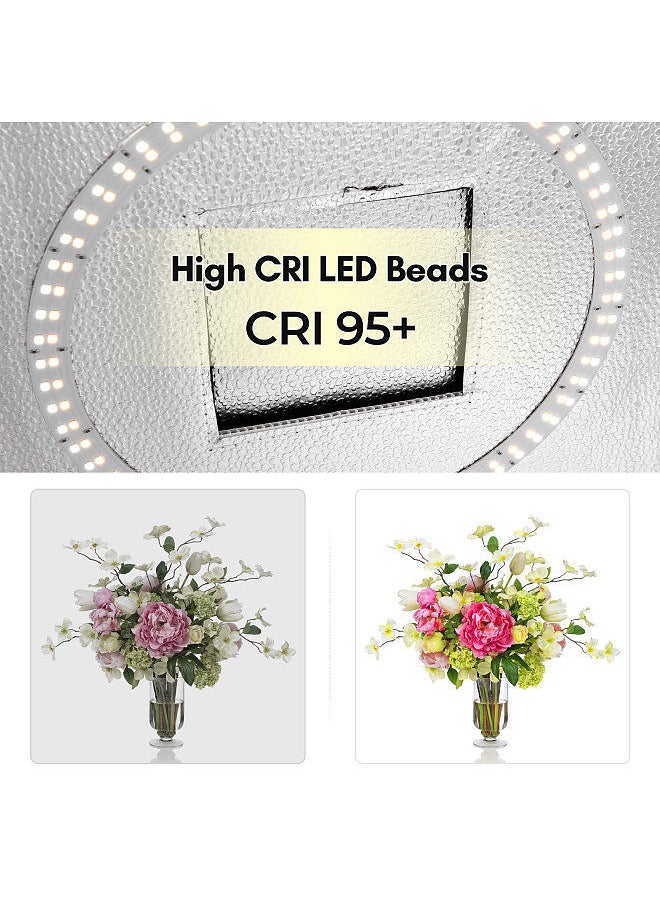 Generic - 40cm/ 16inch Foldable LED Light Tent Portable Tabletop Photo Studio Light Box 128pcs LED Beads Bi-Color Temperature Adjustable Brightness - Image 1