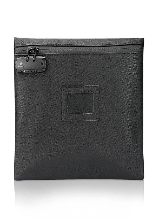 KOSMCCO Notary Bag with Lock, 13.6 x 10 Inches Heavy Duty Notary Supply Bag for All Notary Journal, Stamp, Embosser, Ink Pad and Valuables Storage Bag (Black, L) - Image 1