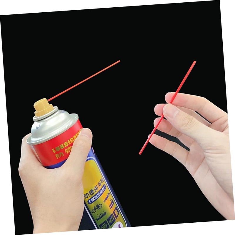 Reusable 100 Pcs Long Spray Can Straw Nozzle Extensions Rust Remover Sprayer - Image 3