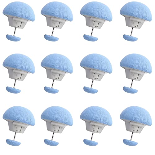 ARQIVO® Duvet Clips, Anti-Movement Fasteners, Cotton Quilt Grippers, Sheet Holder for Quilt Cover, Curtains, Socks, Blue, Pack of 12 - Image 1