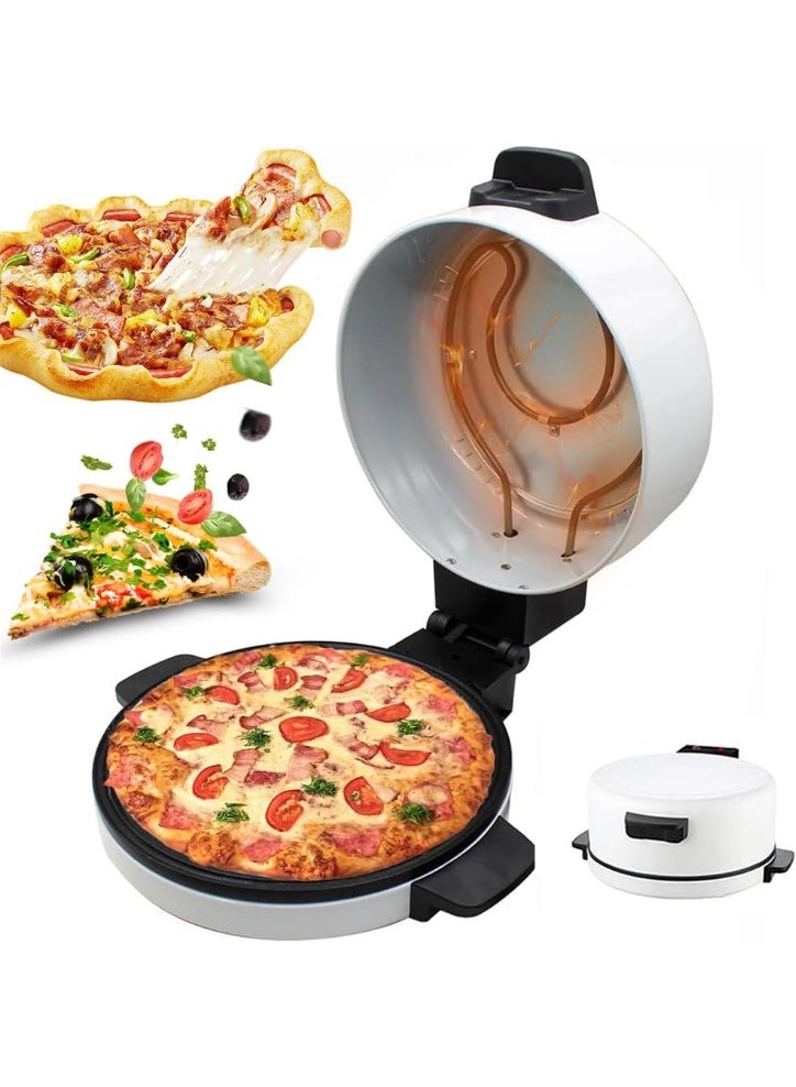 MUNTAQI Electric Pizza Oven – 12 Inch Arabic Bread Maker Machine, Multi-Function Non-Stick Electric Pizza Maker for Roti, Pita, Flatbread, Tortilla, Manakish, Lahmacun, Chapati & More – Fast Heating Countertop Cooker - Image 1