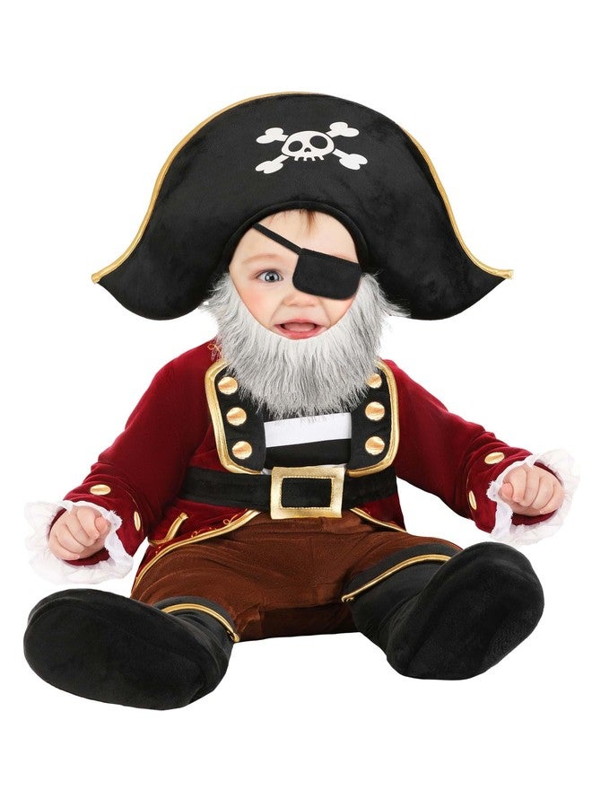 Fun Costumes زي تنكري للهالوين للأطفال الرضع من Fun Costumes، زي قرصان لطيف للأطفال - زي قرصان للأطفال الصغار - مقاس 12/18 شهرًا - متعدد الألوان - Image 1