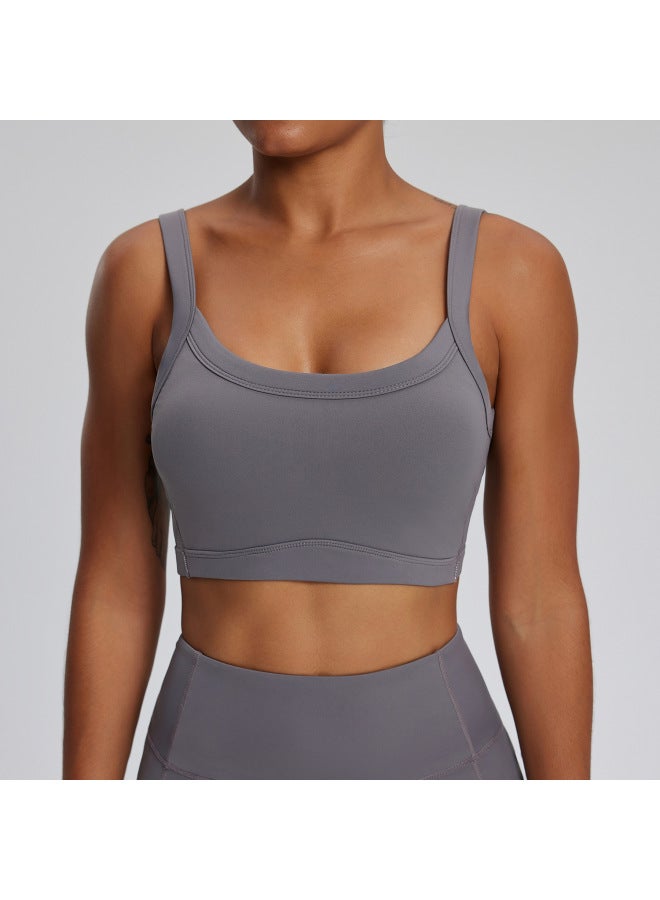 European And American Sports Underwear Women's Running Quick-drying Yoga Clothing Vest Fitness Shockproof Push-up Outer Wear Bra Bra