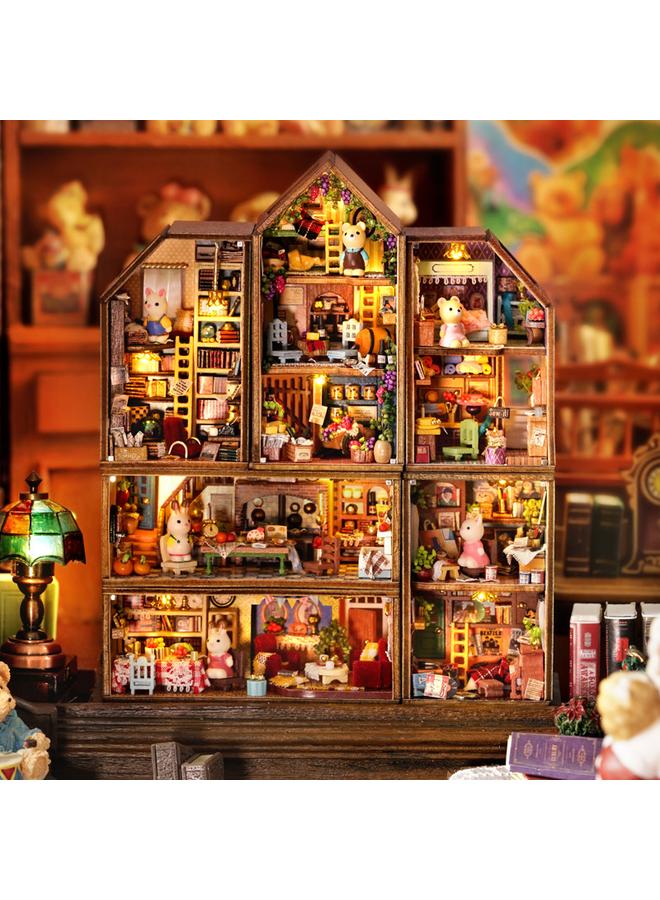 Bluejw Zhiqu House Diy Cabin QH Series Building Blocks Small Town Hand Assembled Single And Assembled Mini Toy Model - Image 3