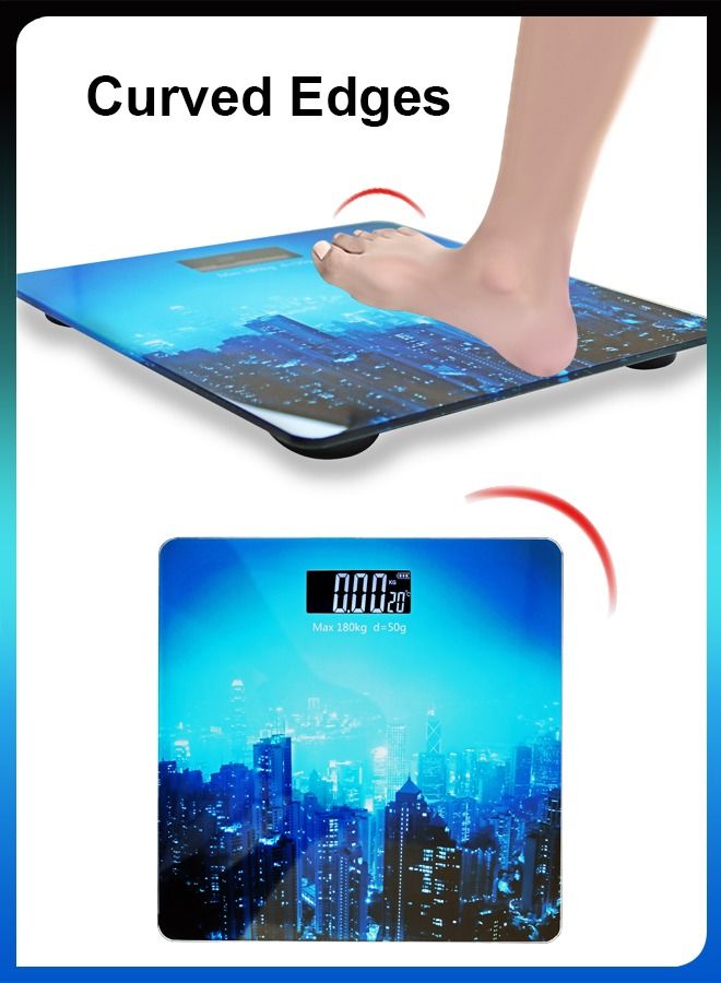 DBLEW 3D Automatic Personal Digital Weighing Smart Scale Intelligent Electronic Household Machine With LCD Display Accurate Body Fat Weight Measurement For Bathroom Kitchen Home Office lbs/kg  - Image 5
