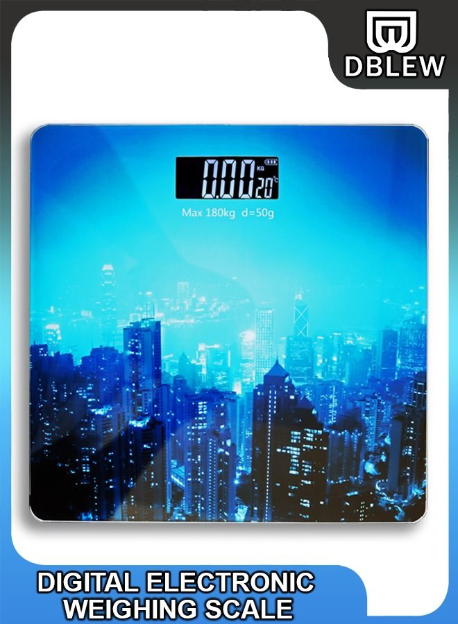 DBLEW 3D Automatic Personal Digital Weighing Smart Scale Intelligent Electronic Household Machine With LCD Display Accurate Body Fat Weight Measurement For Bathroom Kitchen Home Office lbs/kg  - Image 1