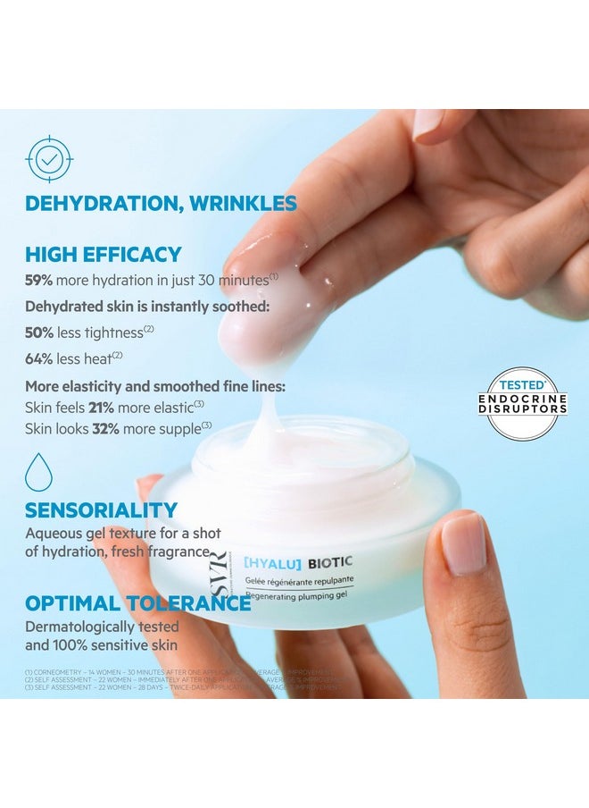 SVR - SVR [HYALU]Biotic Face Moisturizing Gel with Hyaluronic Acid, Probiotics and Stabilized Vitamin C for Dull, Dehydrated Sensitive Skin. 48hrs Hydration to Smooth the Appearance of Fine Lines, 1.7 fl.oz - Image 1