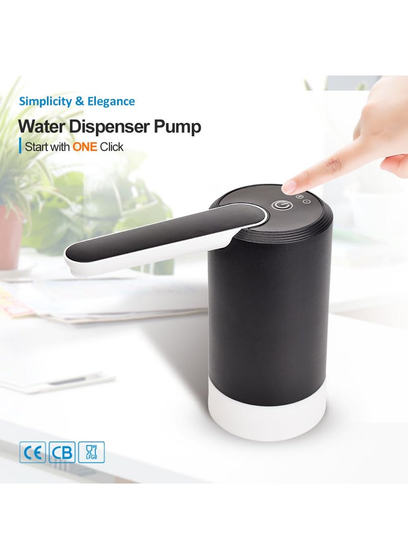 Konquer TimeS Konquer TimeS KTS Automatic Wireless Water Can Dispenserwith BPA Free Food Grade Silicone Hose and with 2 Modes of Water DispencingRound  - Image 4