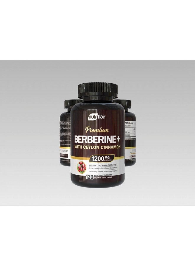 NutriFlair Berberine 97% HCl with Ceylon Cinnamon Supplement, 120 Capsules - High Potency, Premium Quality, Vegan-Friendly - 60 Servings - Image 4