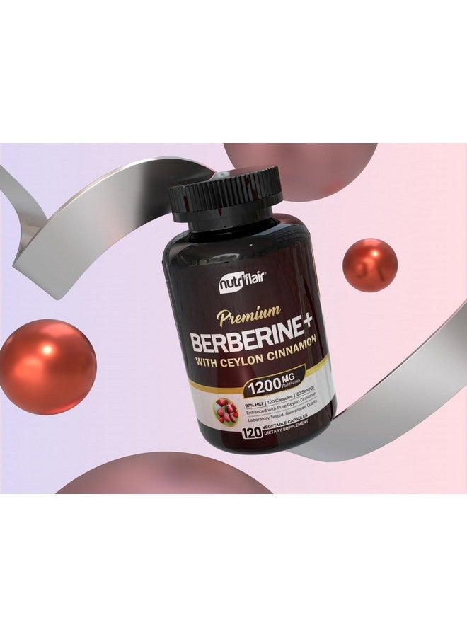 NutriFlair Berberine 97% HCl with Ceylon Cinnamon Supplement, 120 Capsules - High Potency, Premium Quality, Vegan-Friendly - 60 Servings - Image 5