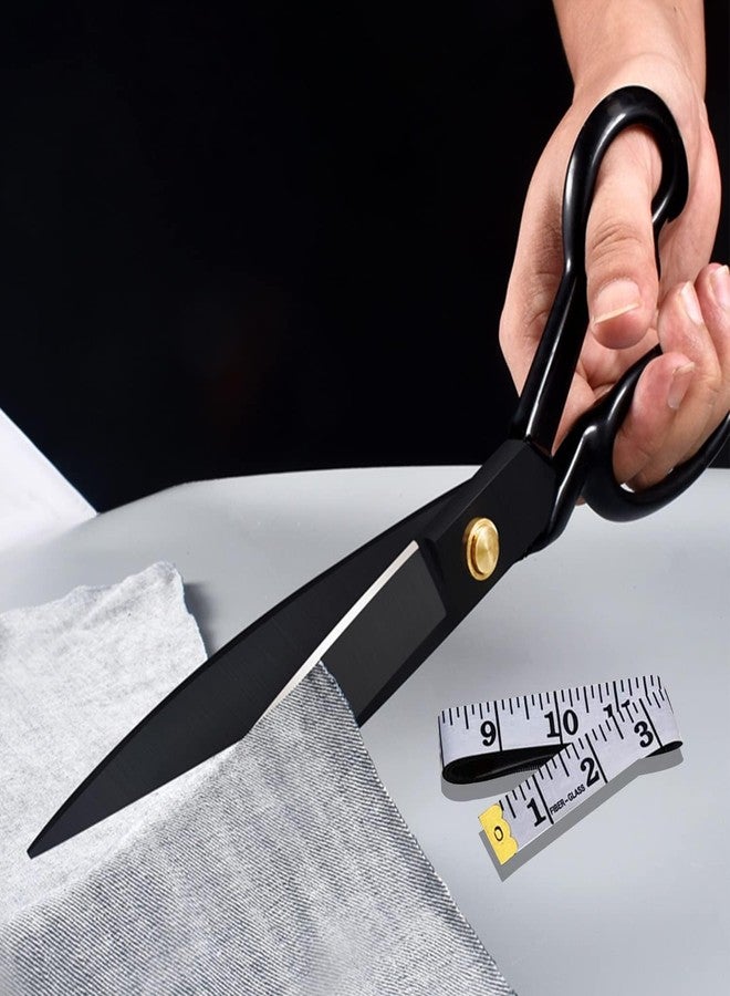 ORLAND Professional Tailor Scissors, 26 cm, Right-Handed, Stainless Steel with Rubber Grip, Black (6) - Image 1