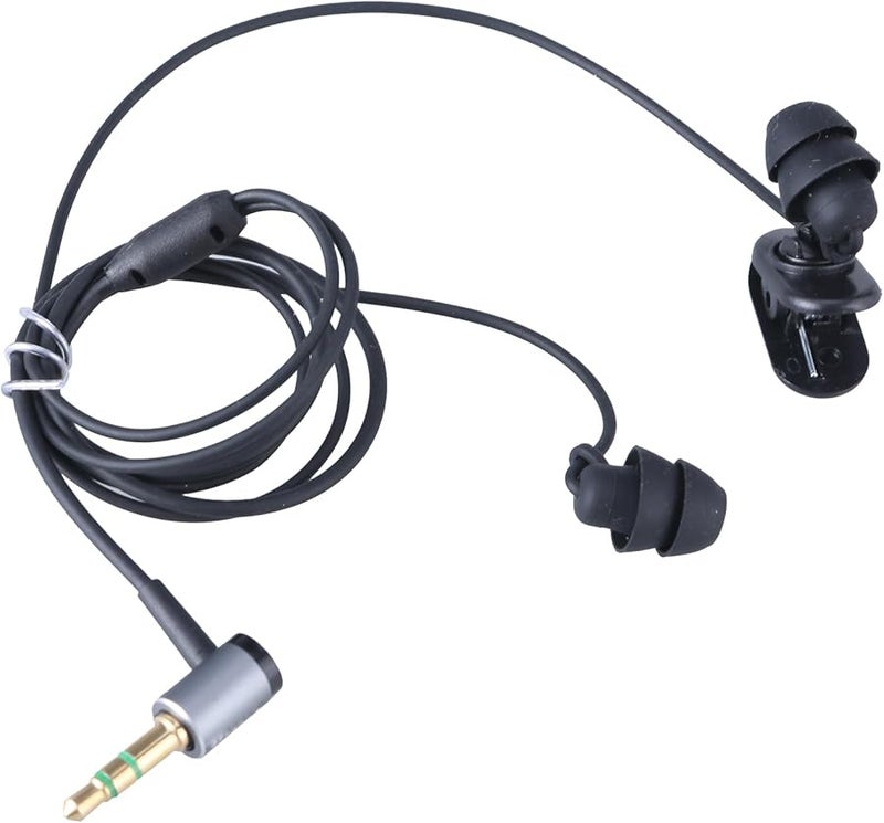 Black 3.5mm In Ear Headphones with Dynamic Bass Noise Isolation Water Resistant Earbuds - Image 2