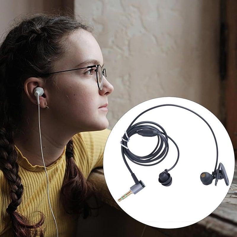 Black 3.5mm In Ear Headphones with Dynamic Bass Noise Isolation Water Resistant Earbuds - Image 3