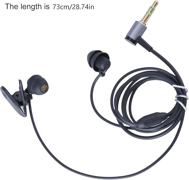 Black 3.5mm In Ear Headphones with Dynamic Bass Noise Isolation Water Resistant Earbuds - Image 5