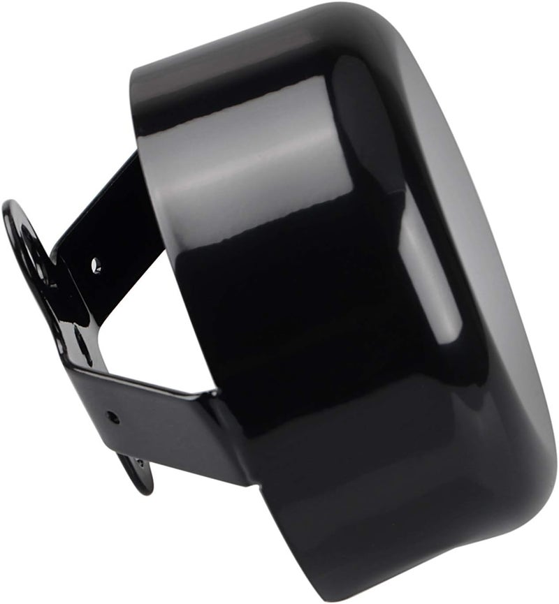 YDLMT Gloss Black Motorcycle Smooth Steel Horn Cover Fit for Harley Touring Road King Electra Glide Street Glide Sportster 1200 Softail Fatboy 1991-2023 - Image 3