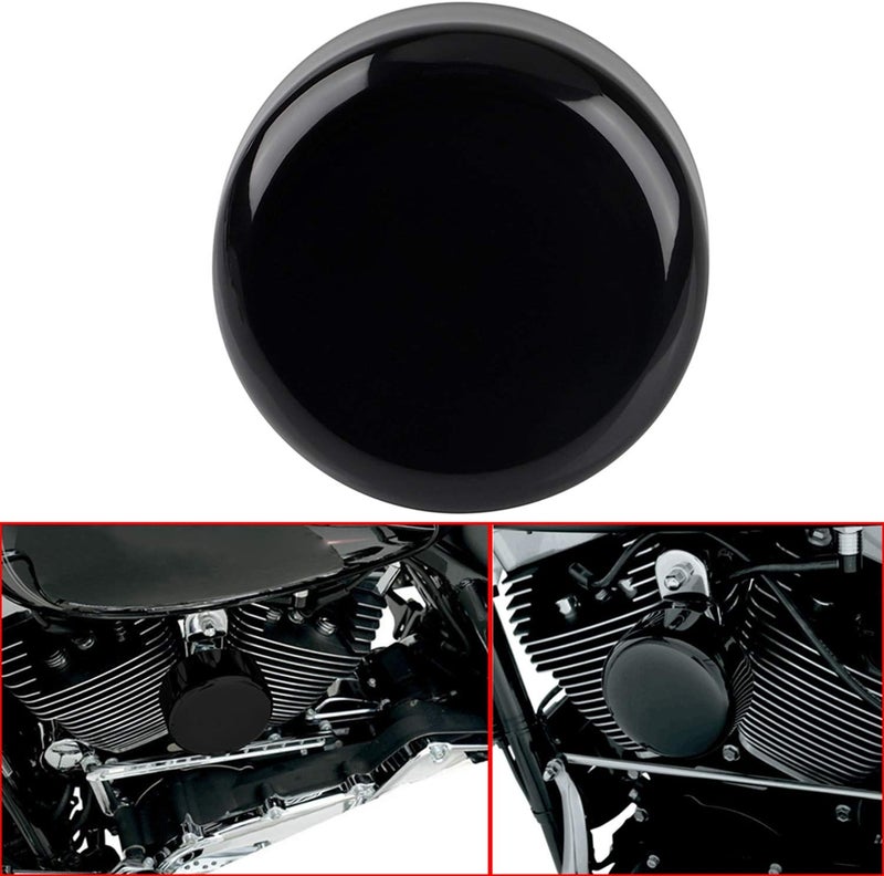 YDLMT Gloss Black Motorcycle Smooth Steel Horn Cover Fit for Harley Touring Road King Electra Glide Street Glide Sportster 1200 Softail Fatboy 1991-2023 - Image 2