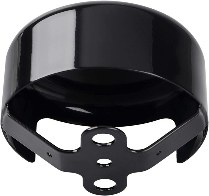 YDLMT Gloss Black Motorcycle Smooth Steel Horn Cover Fit for Harley Touring Road King Electra Glide Street Glide Sportster 1200 Softail Fatboy 1991-2023 - Image 5