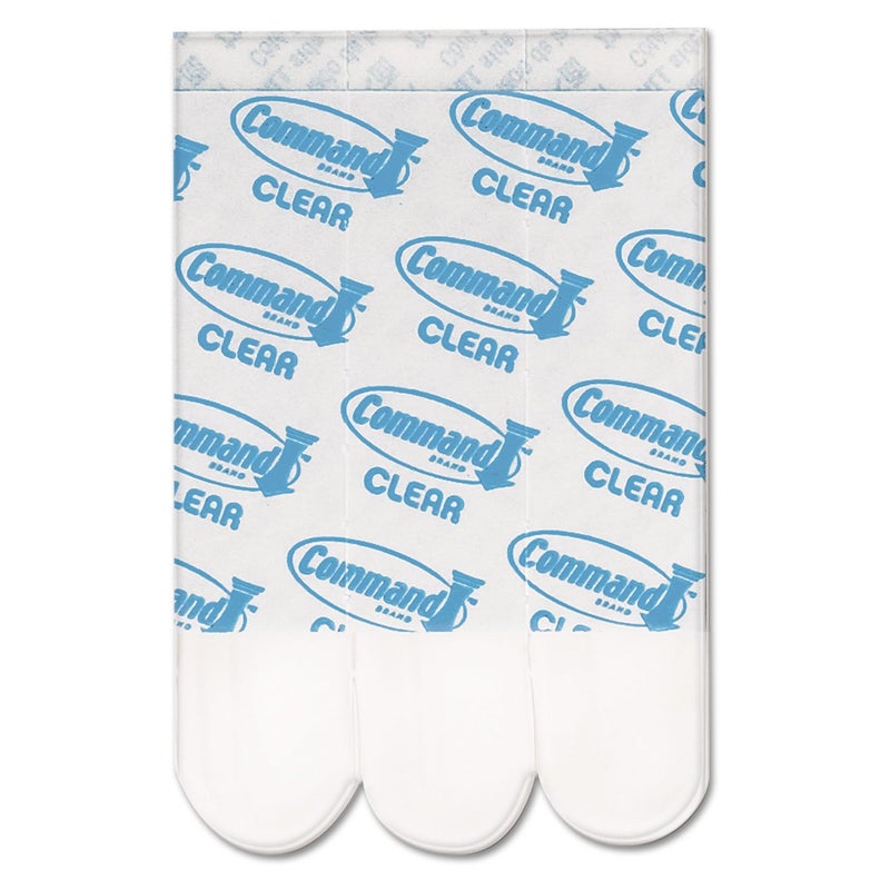 3M Command 17021CLRES Clear Refill Strips, 5/8 x 1 3/4, 9/Pack - Image 3