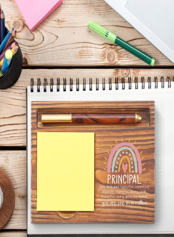 YODOCAMP Principal Sticky Note Holder, Principal Appreciation Gifts, Teacher's Day Thank You Gifts for Principal, School Principal Desk Self-Stick Note Pad Holders TZP58 - Image 2