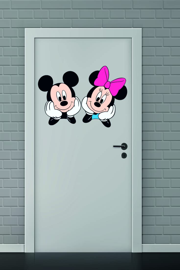 Techgifti ملصقات جدارية للأبواب لغرفة المعيشة، غرفة النوم، ملصق جدار المكتب (متعدد الألوان، الحجم - 24 سم × 34 سم) - Image 2