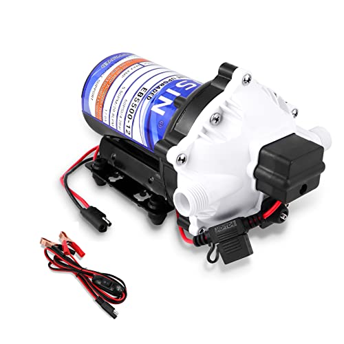 Ebusin 12V Pump, 5.5GPM Diaphragm Water Pump, 60Psi 1/2MNPT Connection,Self Priming Up to 10 Feet .Ideal for Sprayer and Pressure Washing (White) - Image 1