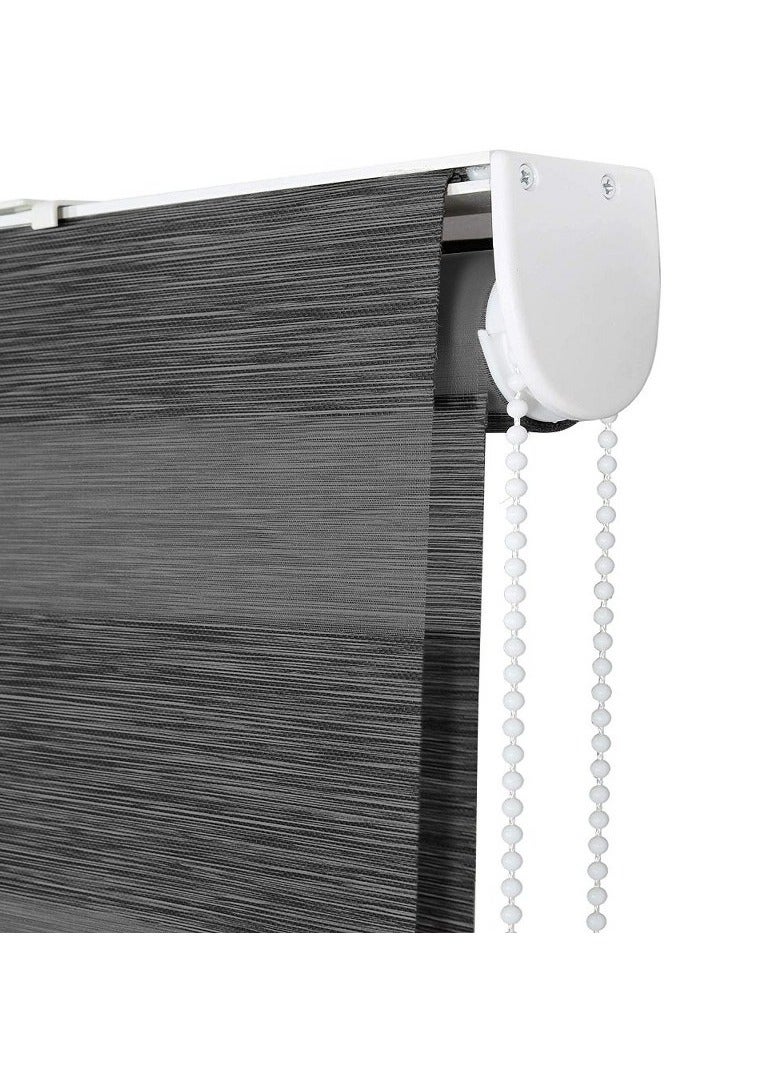 Home Gallery Zebra Blinds for Windows 200*200 cm Dark Gray - Image 3