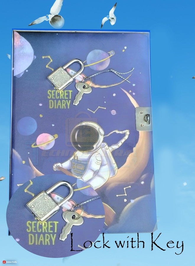 TECHNOCHITRA®Space Explorer Personal Lock Diary, Astronaut-Inspired Edition - Image 2