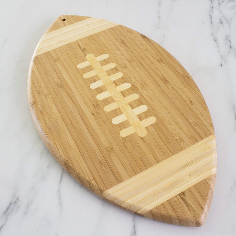 Totally Bamboo Football Shaped Bamboo Wood Cutting Board and Charcuterie Board, Great Gift for Football Fans - Image 5