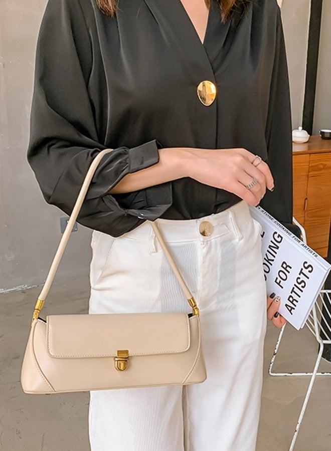 BLLE ROWN Stylish Women Handbag Baguette Shoulder Bag Compact Leather White Ladies Bag for Everyday Work and Travel - Image 3