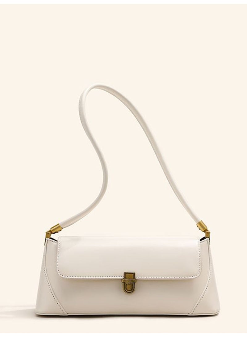 BLLE ROWN Stylish Women Handbag Baguette Shoulder Bag Compact Leather White Ladies Bag for Everyday Work and Travel - Image 4