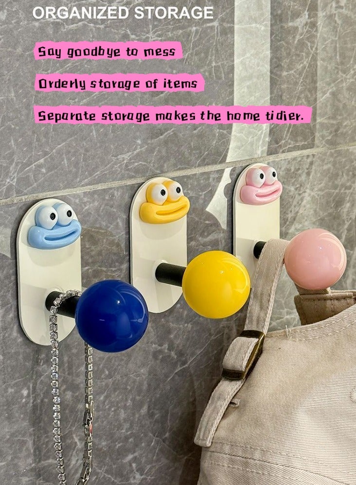 4 Pcs Heavy Duty Wall Hooks Cute cartoon Sausage Mouth Wall hanging Hooks without drilling  - Image 3