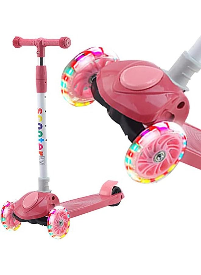 Kick Scooters for Kids, Scooter for Child Toddler Kick Scooter with Foldable, 4 Adjustable Height, , Light up Wheels for Ages 3-12kids Balance Exercise(Pink) - pzsku/Z2D2F18CF0C74A35D28C1Z/45/_/1683279387/a304f5da-bdda-4ce3-8492-0c725e3687fb