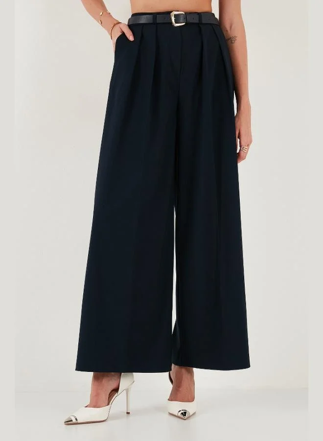 Lela Lela Pleated Wide Leg High Waist Wide Leg Belted Palazzo Pants Women's PANTS 68351070