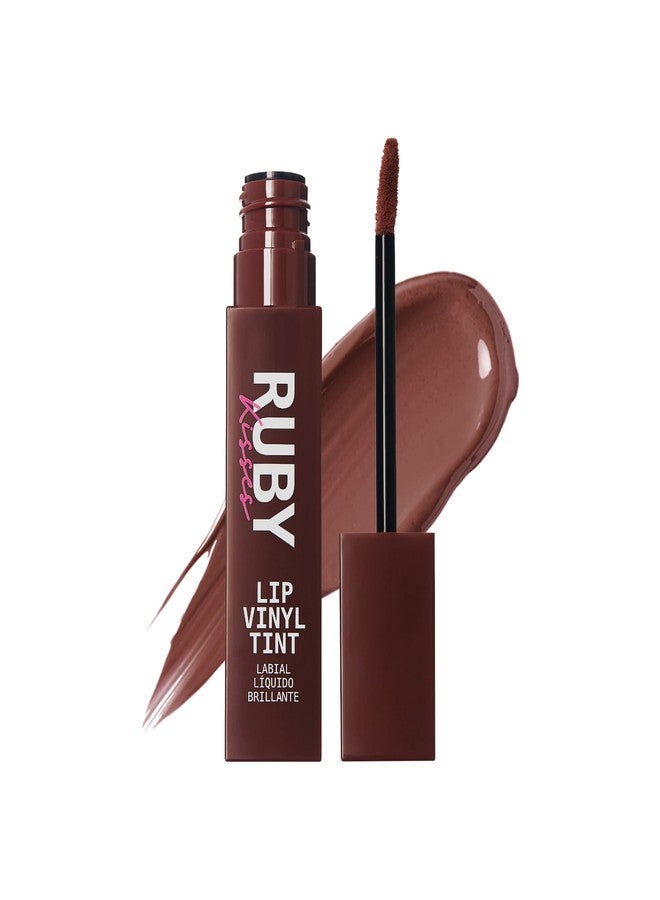 Ruby Kisses Lip Vinyl Tint - High-Pigment, Transfer-Proof, Smudge-Proof Liquid Lipstick, Soft-Satin Shine, Lightweight Makeup, Long-Lasting Lip-gloss, Full Coverage Color (TANTALIZE, 2.8mL) - Image 1